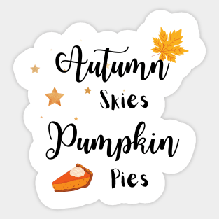 Autumn Skies Pumpkin Pies Sticker